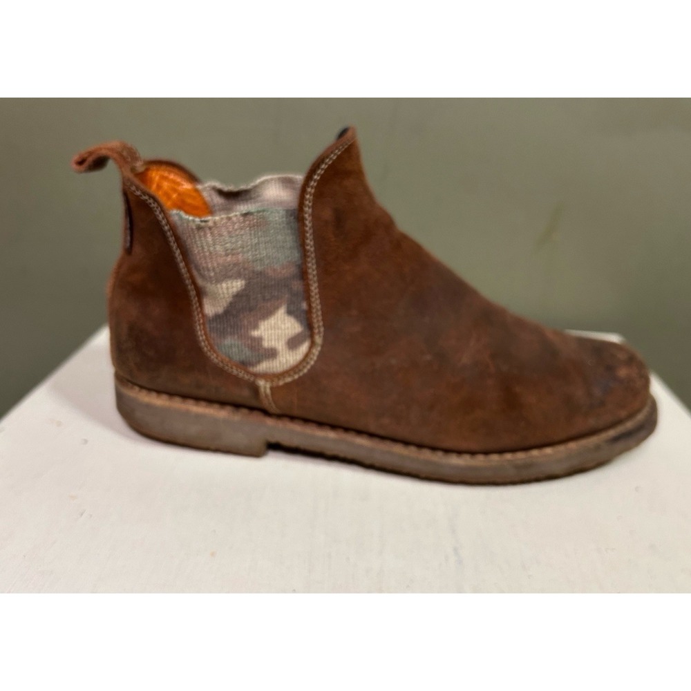 Penelope Chilvers Chelsea Slip On Brown Suede Boots Western Womens Sz 39 US 8